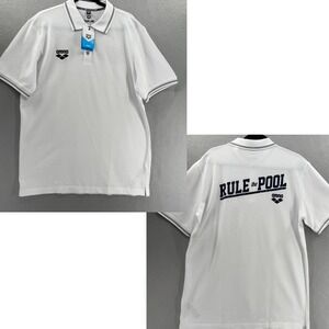 New Arena Polo Shirt Mens XL Short Sleeve Rule The Pool Swimming Team Line NWT